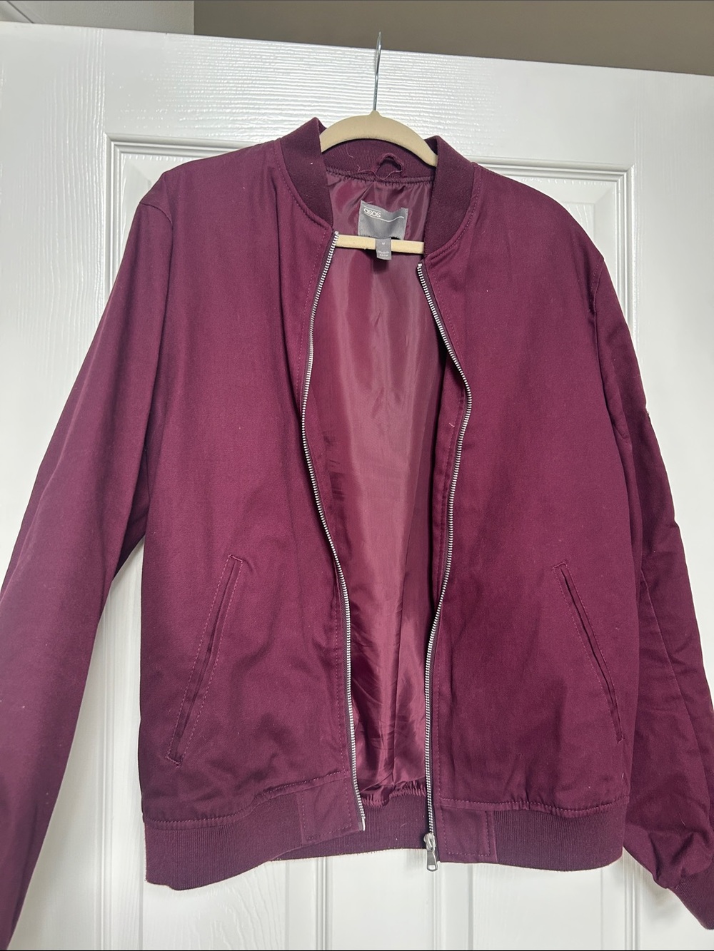 ASOS Burgundy Men's Bomber Jacket